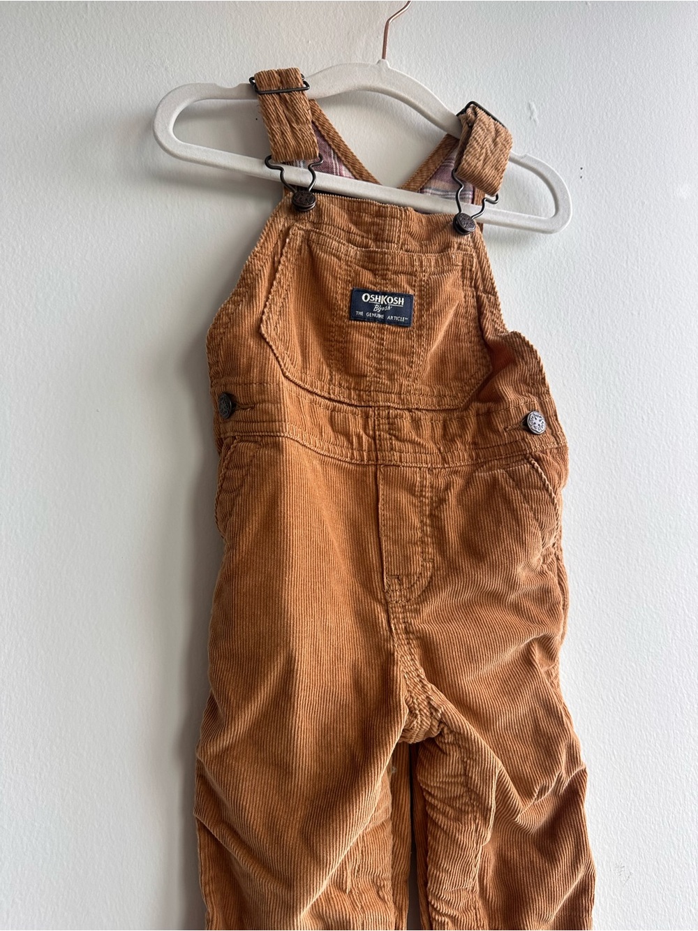 12M OshKosh B'gosh Kids' Rust Corduroy Overalls